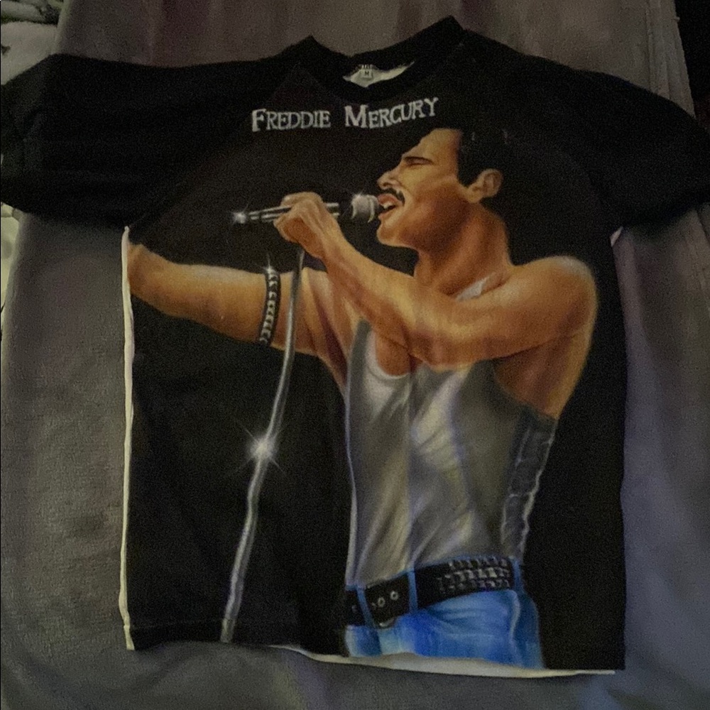 Freddie Mercury Graphic Black Tee